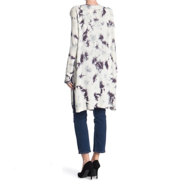 Sweet Romeo Tie Dye Open Drape Cardigan - Picture 2 of 13